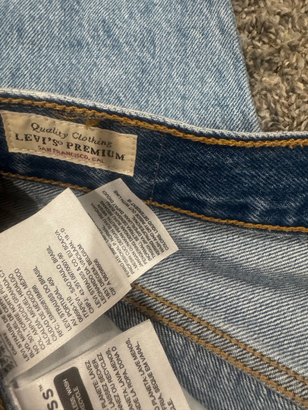 Levi's 501 Light Blue Distressed Straight Leg Jeans - Women's - Picture 3 of 5
